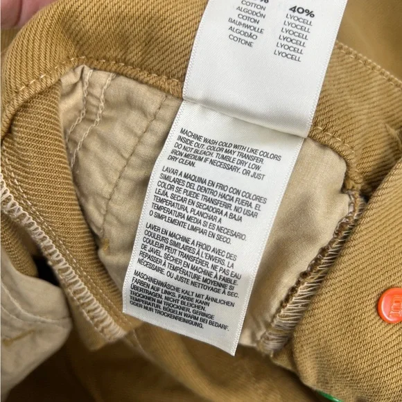 Snacks by Mother The Smoothie Green Utility Skimp Denim Pants in Bronze Mist 26 - Picture 11 of 11